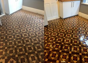 Victorian tile floor wax dressing