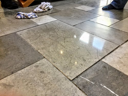 Blue Limestone polished tile