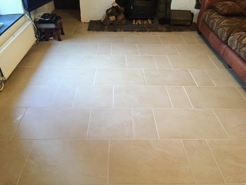 Clean dining room Ceramic floor