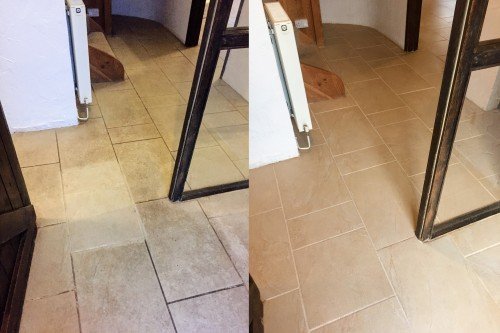 Hallway Ceramic tile cleaning