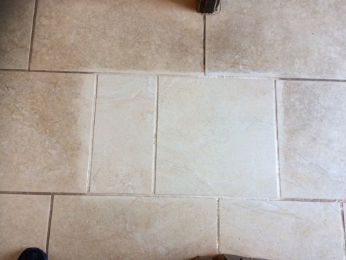 Demo clean on a Ceramic tile