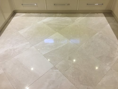 High polished Creme Marble floor