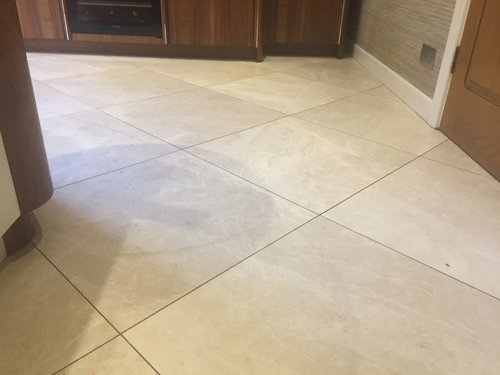 White honed Marble floor
