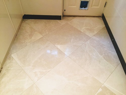 White Marble tiles after cleaning