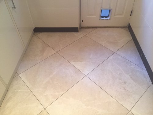 Creme Marble tiles before cleaning