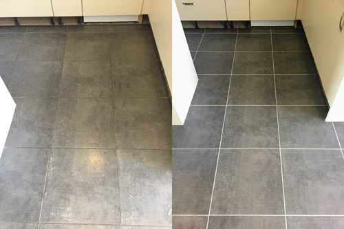 Porcelain tiled floor restoration results
