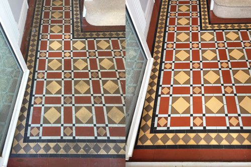Victorian floor restoration before and after