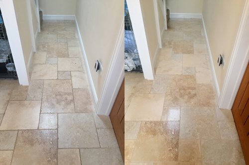 Travertine Tumbled Tiled Floors