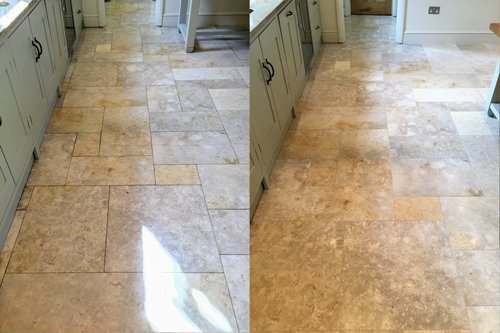 Jerusalem Brushed Limestone kitchen floor