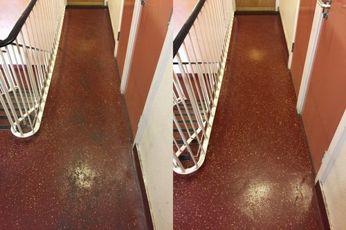 Altro safety resin floor stairs clean