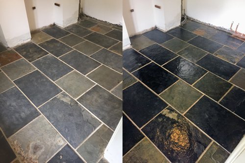 Chinese Slate floor colour enhancing sealant