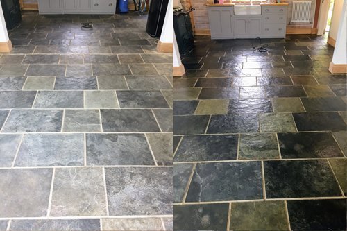 Slate floor restoration