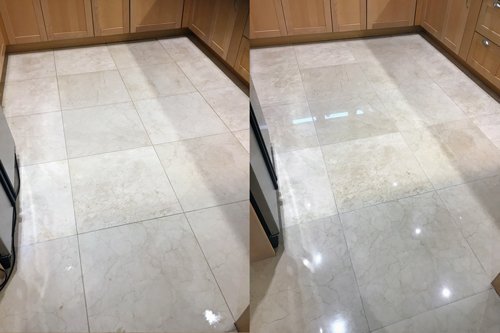 White Marble floor high shine