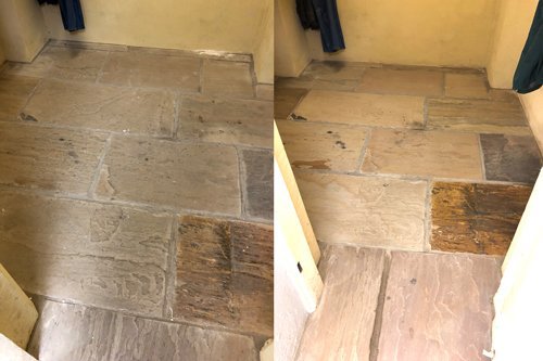 Margam Park Castle Flagstone Floor Restoration Csb Cleaning Ltd