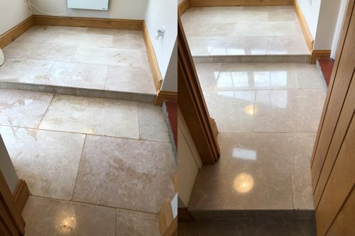 seabed limestone floor before after polishing