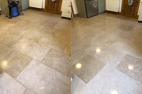 limestone polished before after