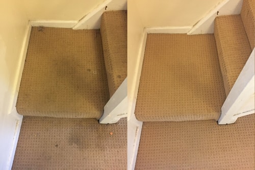 before and after results from carpet cleaners in Cowbridge